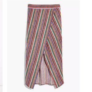 Madewell | Overlay Skirt in Rainbow Stripe
